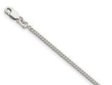 Curb Chain Bracelet in Sterling Silver 7 Inches (2.0 mm)