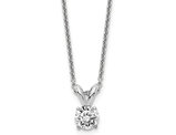 1/4 Carat (ctw I-J, SI1-SI2) Lab Grown Diamond Solitaire Pendant Necklace in 14K White Gold with Chain