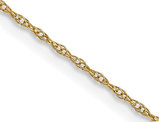 20 inch Cable Rope Chain in 14 Karat Yellow Gold .6mm