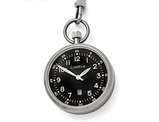 Chisel Stainless Steel Black Dial Pocket Watch (43mm)