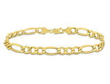 Men's Figaro Chain Bracelet in 10K Yellow Gold (9 inches) 