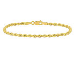 Rope Chain Bracelet in 10K Yellow Gold (7.5 inches) 