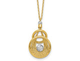 14K Yellow Gold Multi-Circle Pendant Necklace with Chain (16.50 Inches)