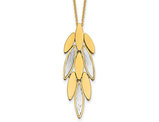 14K Yellow and White Gold Chandelier Pendant Necklace with Chain