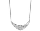 Sterling Silver Fancy Diamond Cut Necklace (18 Inches) 