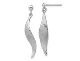 Sterling Silver Twist Dangle Brushed Earrings