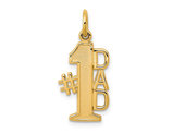 10K Yellow Gold  #1 DAD Charm Pendant (NO CHAIN)
