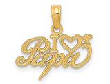 10K Yellow Gold  I Love PAPA Charm Pendant (NO CHAIN)