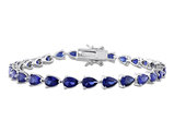 13.50 Carat (ctw) Lab-Created Blue Sapphire Bracelet in Sterling Silver  (7.50 Inches)