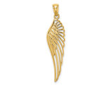 14K Yellow Gold Angel Wing Charm Pendant (NO CHAIN) 