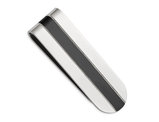 Men's Black Plated Money Clip in Polished Stainless Steel