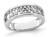 1/5 Carat (ctw) Diamond Band Ring in 14K White Gold (SIZE 7)