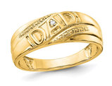 14K Yellow Gold Polished Men's DAD Ring