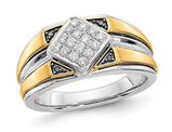 Men's 14K White and Yellow Gold 1/3 Carat (ctw) Diamond Ring