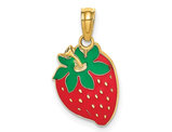 14K Yellow Gold Strawberry Charm Pendant (NO CHAIN)