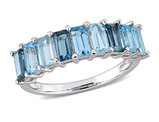 2.46 Carat (ctw) London Blue Topaz Band Ring in Sterling Silver