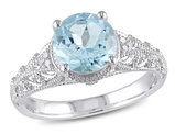 2.35 Carat (ctw) Blue Topaz Solitaire Ring in Sterling Silver