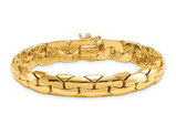 Ladies 14K Yellow Gold Polished Fancy Link Bracelet (7.5 Inches)