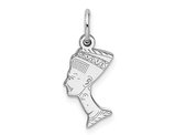 10K White Gold Egyptian Nefertiti Charm Pendant (NO CHAIN)