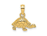 10K Yellow Gold Turtle Charm Pendant (NO CHAIN)