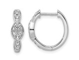 1/3 Carat (ctw VS2-SI1, D-E-F) Lab Grown Diamond Hoop Earrings in 14K White Gold