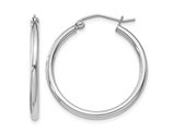 Classic Hoop Earrings in Sterling Silver 1 Inch (2.0mm)