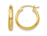 Classic Hoop Earrings in 14K Yellow Gold 2/3 Inch (2.75 mm)