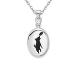 Sterling Silver Dog Ash Holder Pendant Necklace with Chain