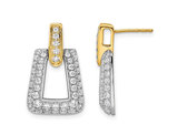 1 3/4 Carat (ctw VS, D-E-F) Lab-Grown Diamond Earrings in 14K Yellow and White Gold