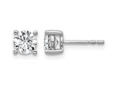 1.00 Carat (ctw I1-I2, H-I) Diamond Solitaire Stud Earrings in 10K White Gold