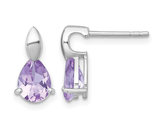 1.66 Carat (ctw) Amethyst Dangle Earrings in Sterling Silver