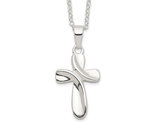 Sterling Silver Cross Pendant Necklace with Chain (18 inches)