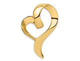 10K Yellow Gold Polished Open Heart Slide Pendant (NO Chain)