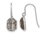 Polished Tourmalinated Quartz Dangle Earrings in Sterling Silver