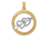 14K Yellow Gold Heart and Arrow Charm Pendant (NO CHAIN)