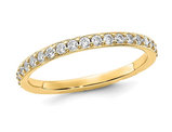 Gold Plated Sterling Silver Eternity Band Ring with Cubic Zirconias