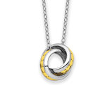 Sterling Silver - Always Together - Circle Pendant Necklace with Chain