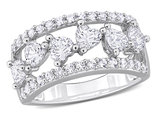 2.22 Carat (ctw) Lab-Created White Sapphire Anniversary Band Ring in Sterling Silver