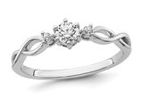 1/4 Carat (ctw) Diamond Infinity Promise Ring in 14K White Gold (SIZE 7)