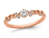 1/4 Carat (ctw) Diamond Infinity Promise Ring in 14K Rose Gold