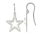 Sterling Silver Star Charm Dangle Earrings